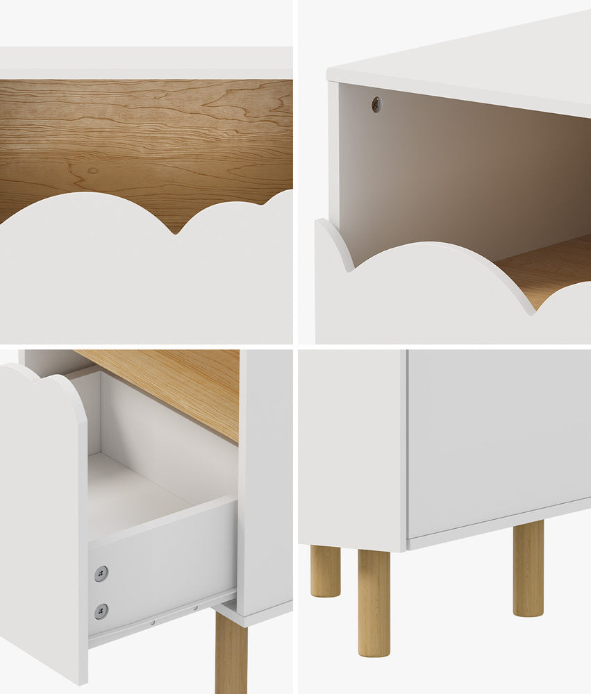 Natural bedside table 40x39.5x55cm, view 8