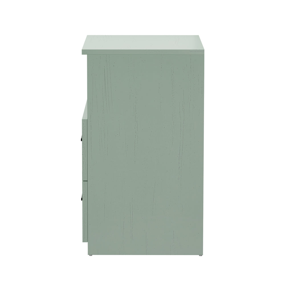 Green Bedside Table 2 Drawers Nightstand | Simpledeals