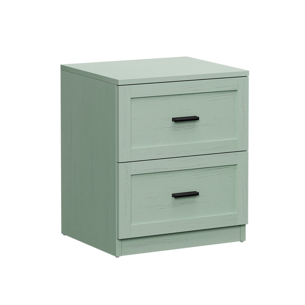 Green Bedside Table 2 Drawer Nightstand | Simpledeals