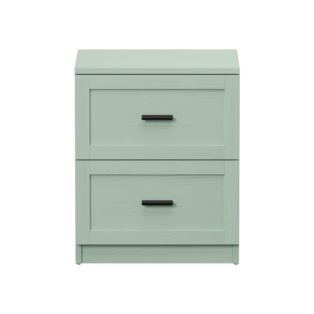 Green Bedside Table 2 Drawer Nightstand | Simpledeals