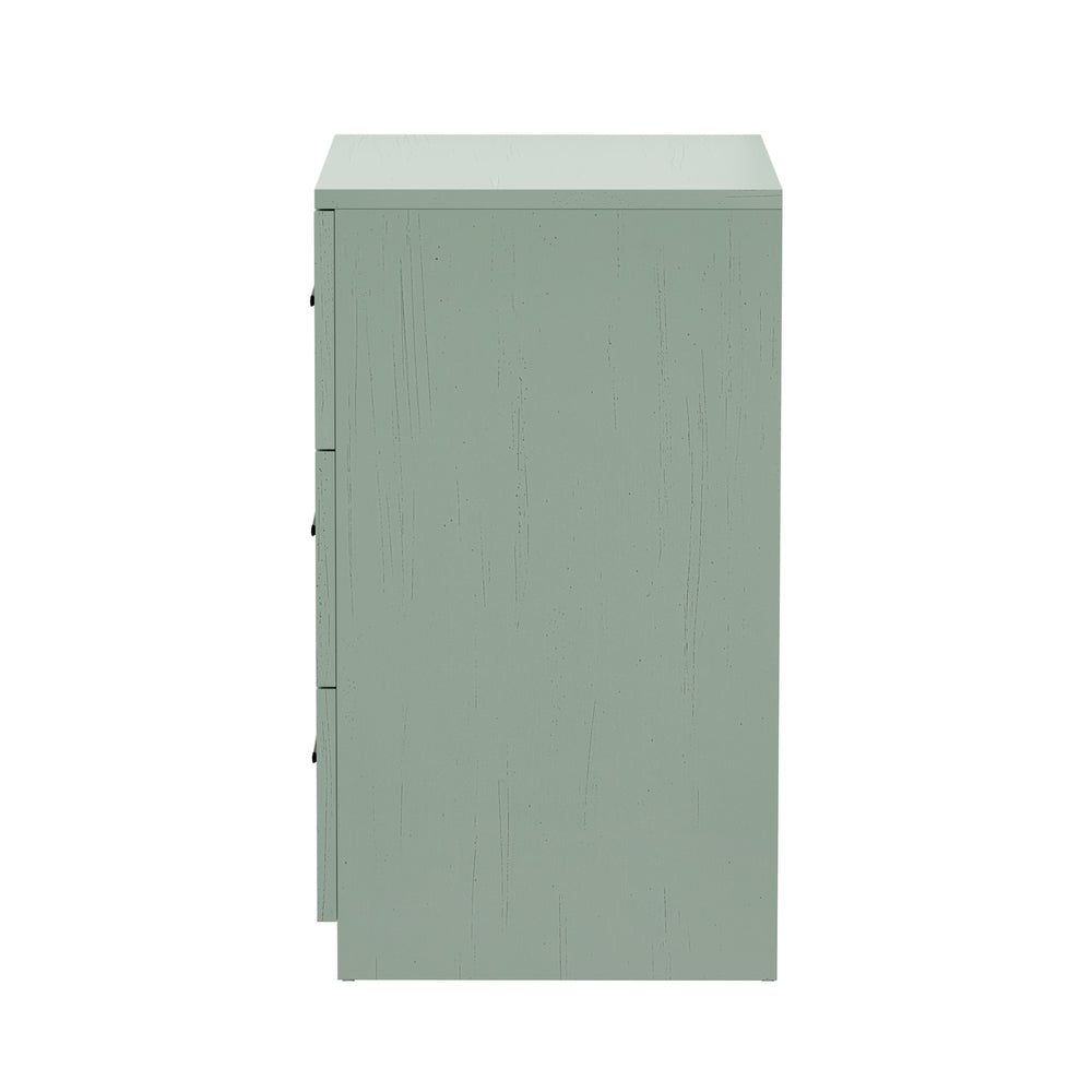 3 Drawer Bedside Table Green Nightstand | Simpledeals