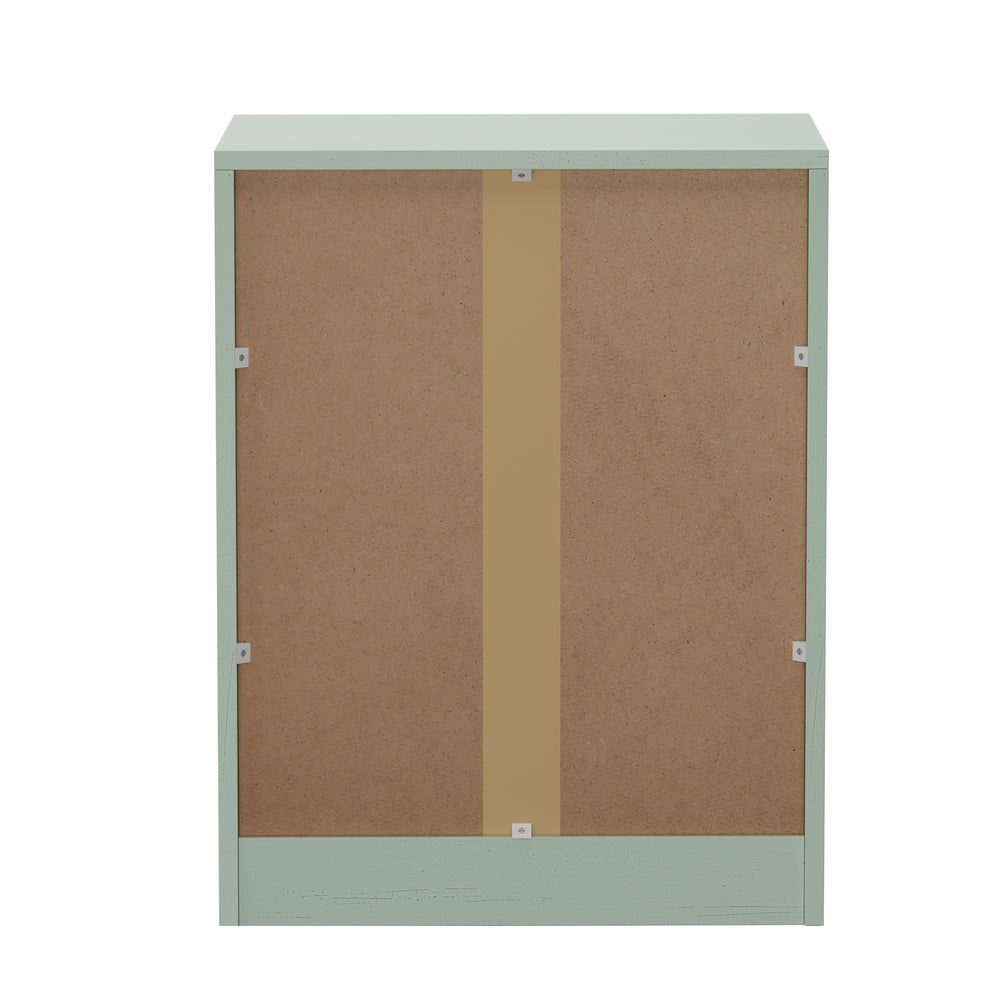 3 Drawer Bedside Table Green Nightstand | Simpledeals