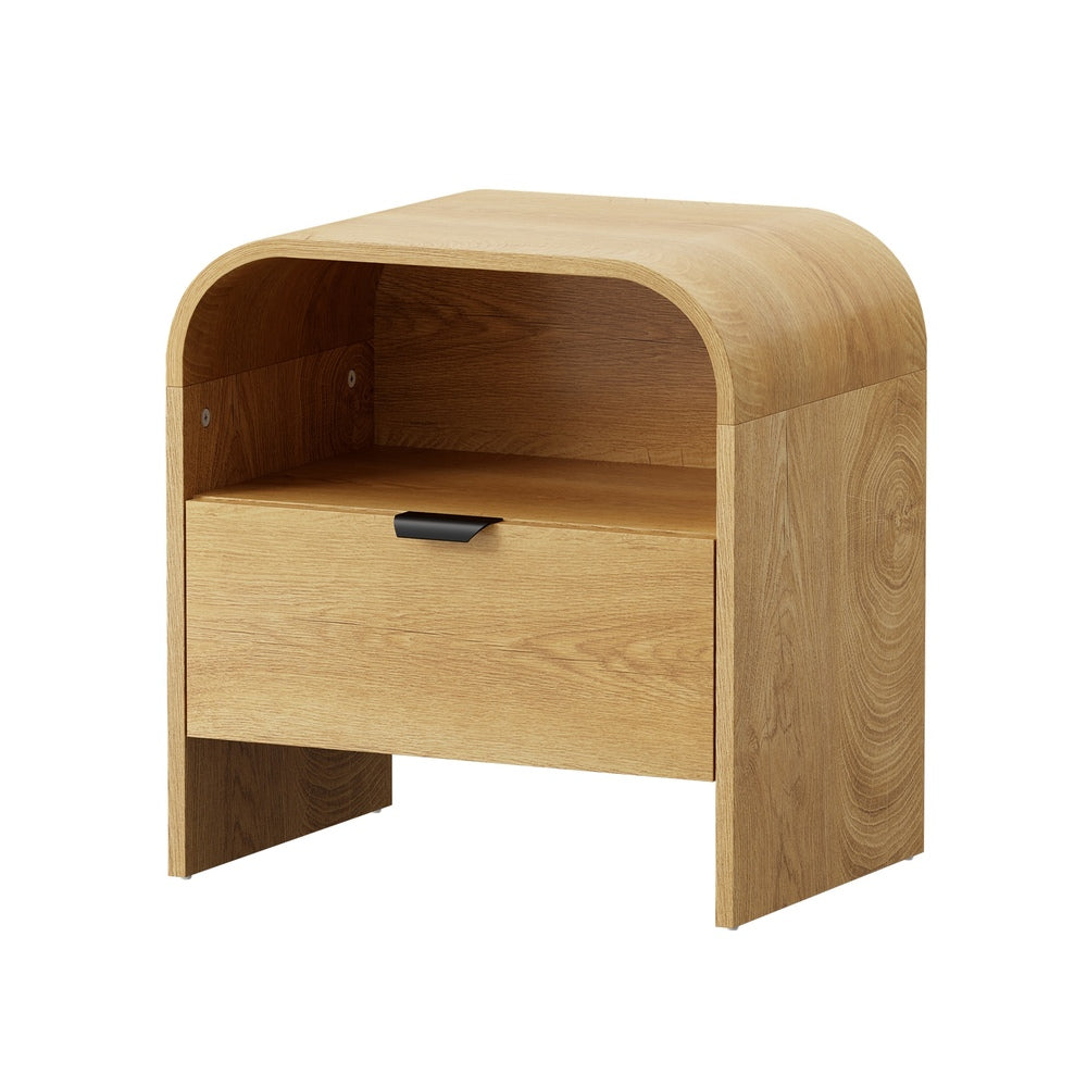 Plywood Bedside Table - Natural 48x35x50cm