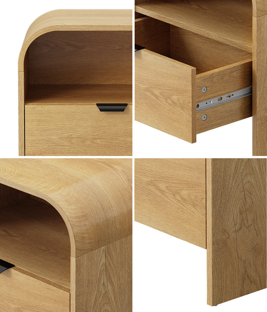 Natural bedside table 48x35x50cm, view 7