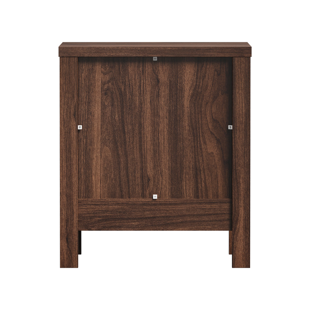 Walnut bedside table 48x39x55cm, in room setting
