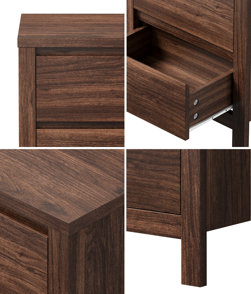 Walnut bedside table 48x39x55cm