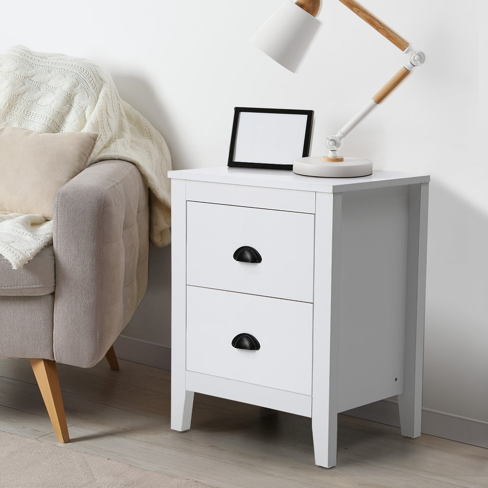 Bedside Table Nightstand Vintage 1/2 Drawers