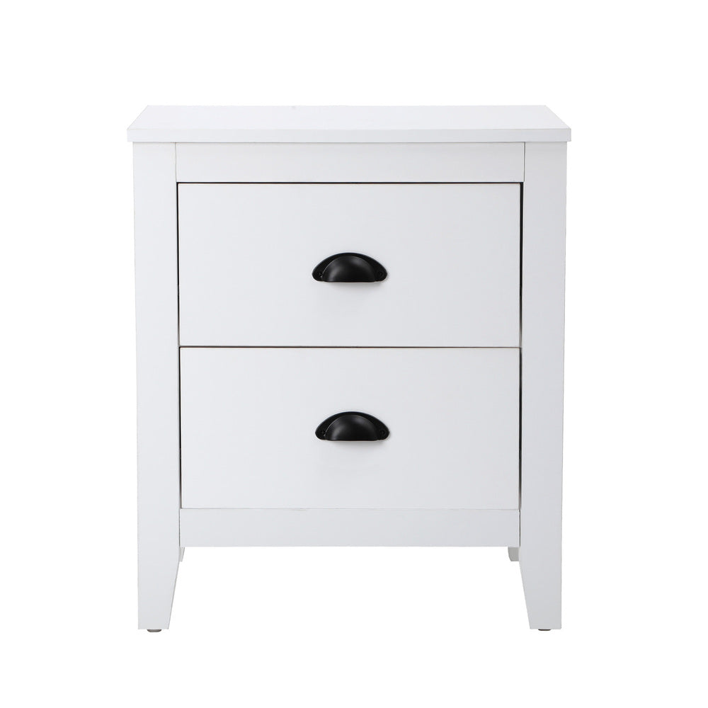 2x Bedside Table Nightstand Vintage