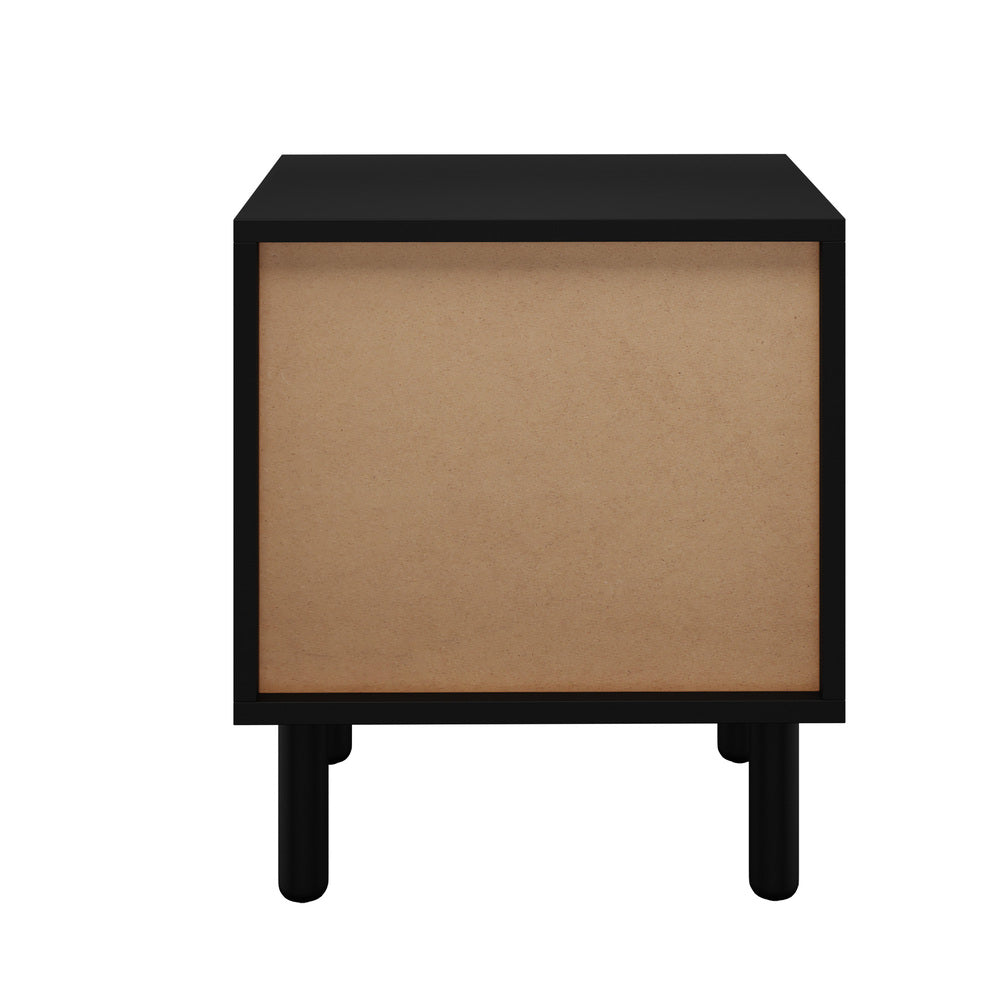 2x Bedside Table 2 Drawers Rattan