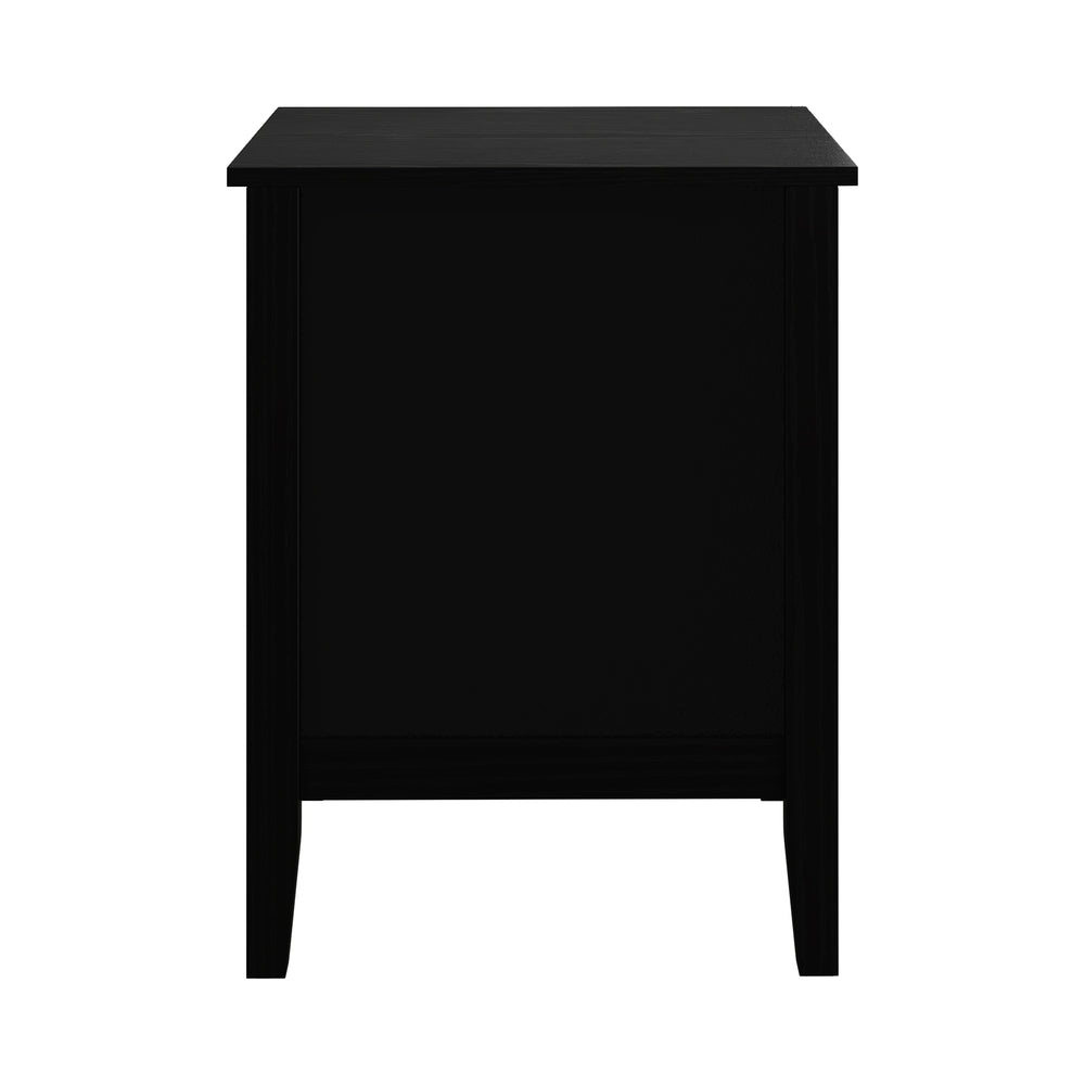 Bedside Table 3 Drawers Side End Nightstand