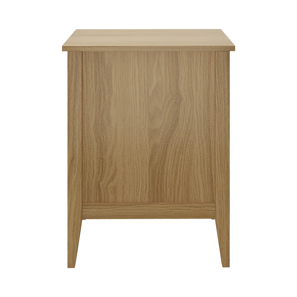 Bedside Table 3 Drawers Side End Nightstand