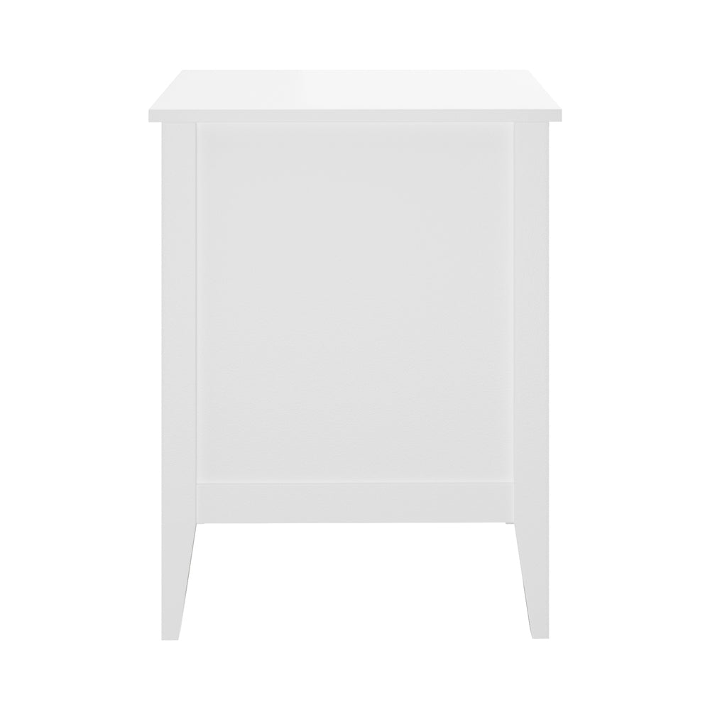 Bedside Table 3 Drawers Side End Nightstand