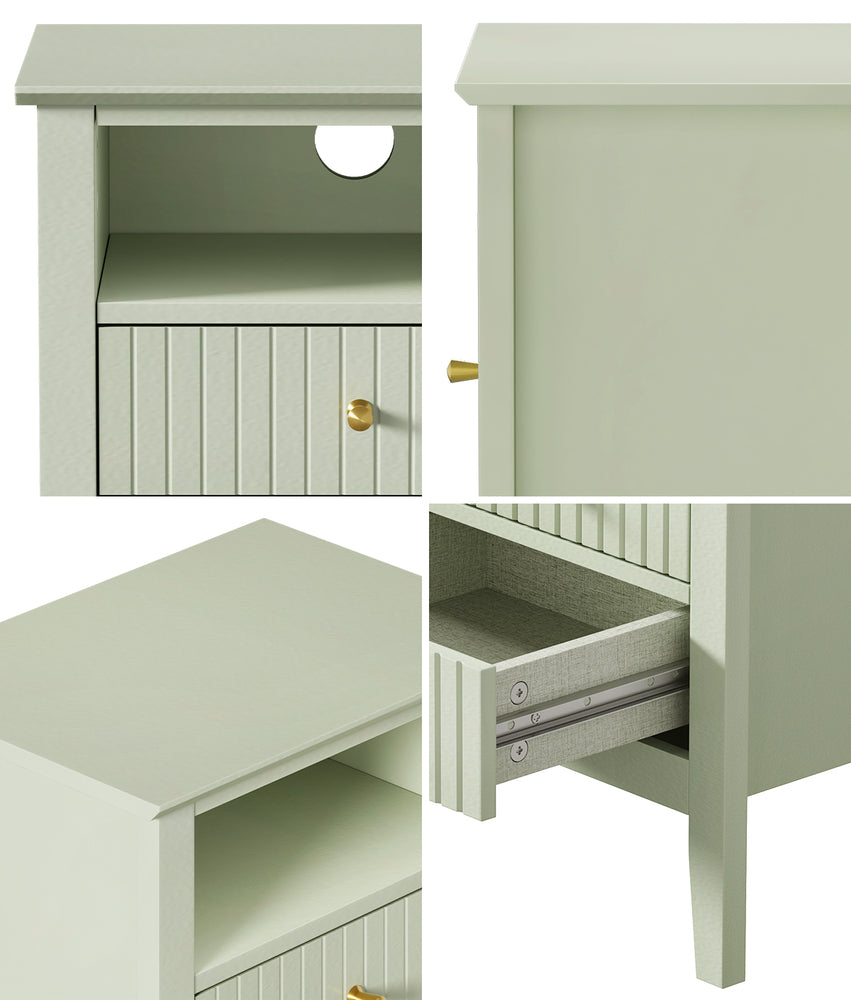 2x Bedside Table Nightstand 2 Drawers Bedroom Cabinet