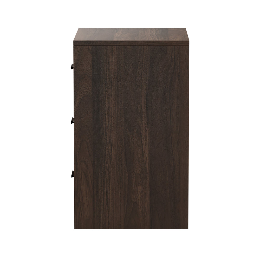 Bedside Table With 3 Drawers Bedroom Nightstand Storage Cabinet Natural/Walnut