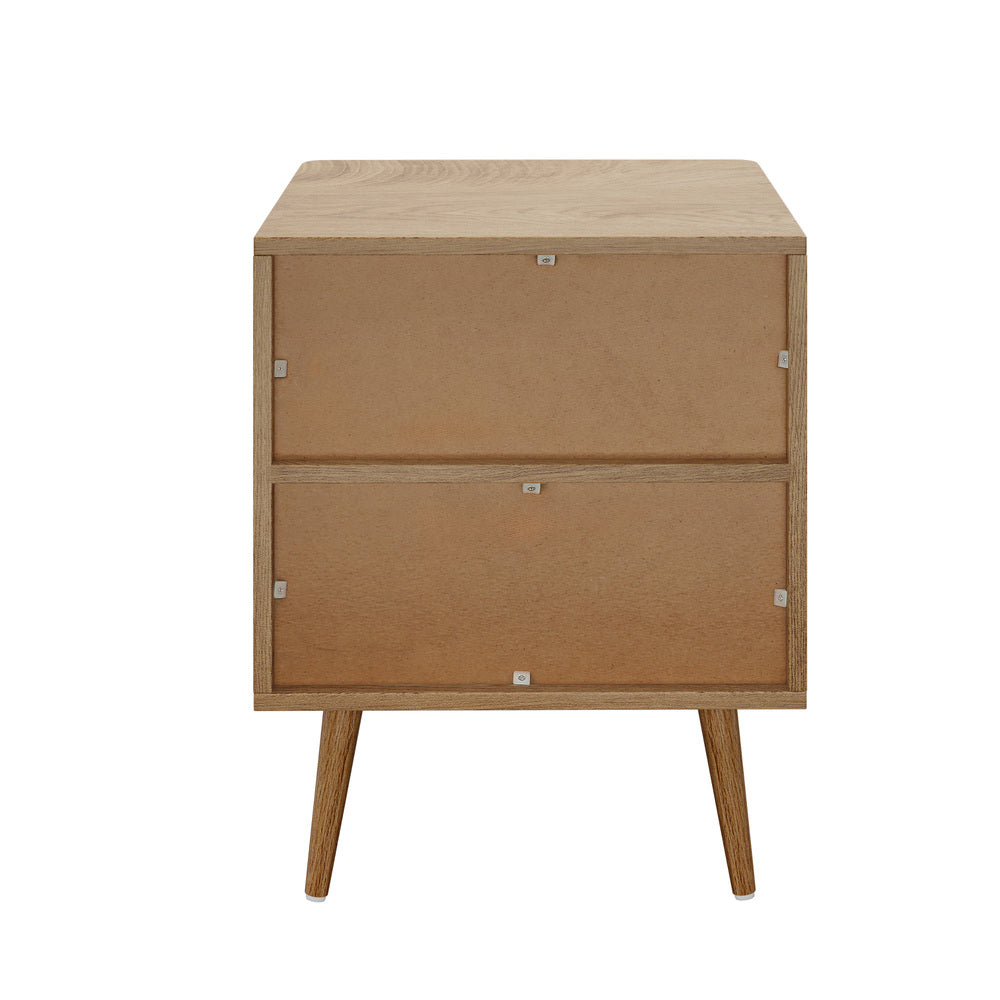 Bedside Table 1 Drawer Open Shelf Nightstand Green
