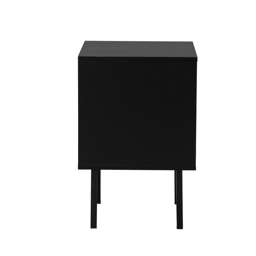 Bedside Tables Storage Cabinet Wood Black/Green/White
