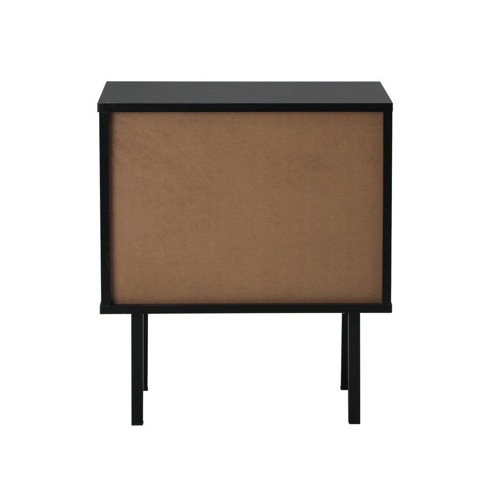 Bedside Tables Storage Cabinet Wood Black/Green/White