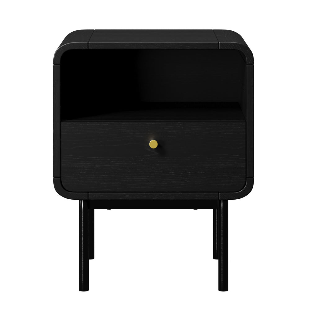 Bedside Table Bedroom Storage Nightstand Metal