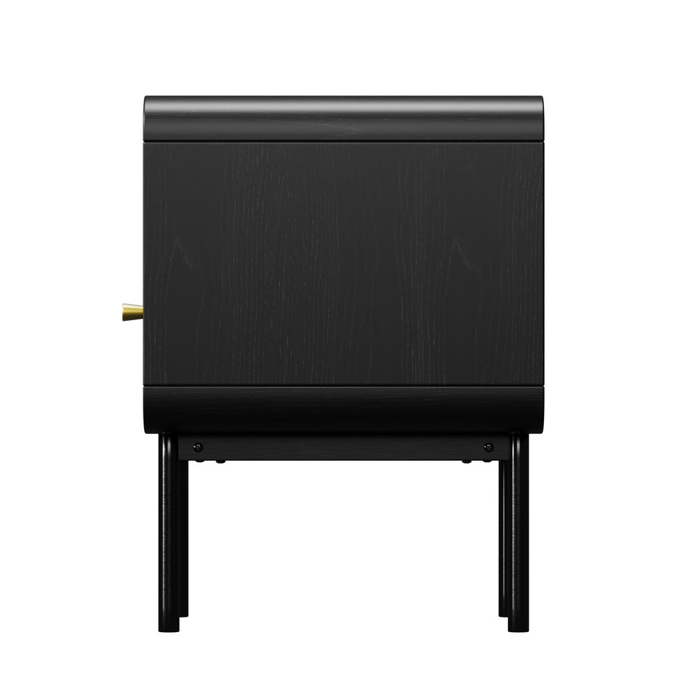 Bedside Table 1 Drawer Black 40x36.5x50cm