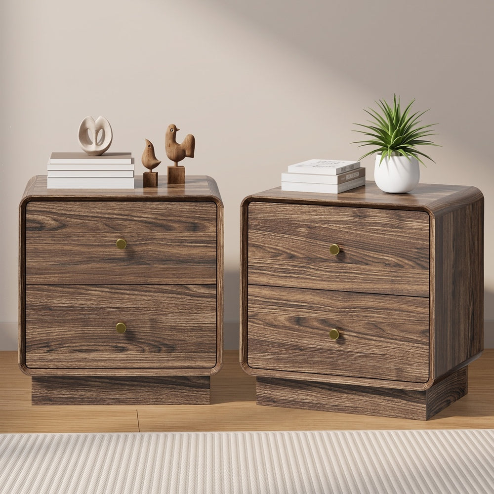 Walnut bedside table 48x39.5x50cm, view 10
