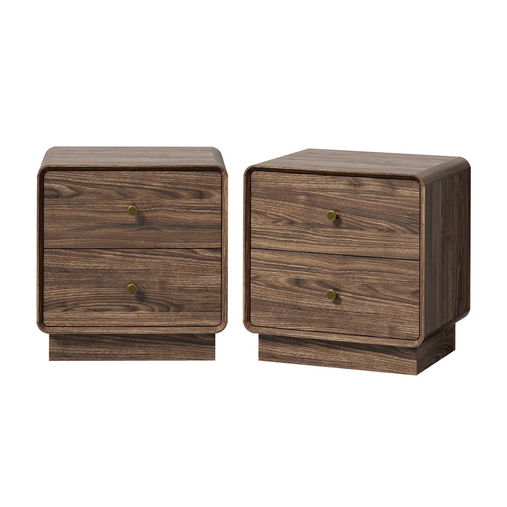 Walnut bedside table 48x39.5x50cm