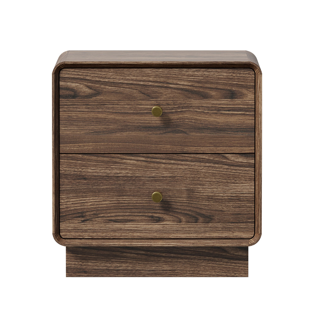 Walnut bedside table 48x39.5x50cm, side view