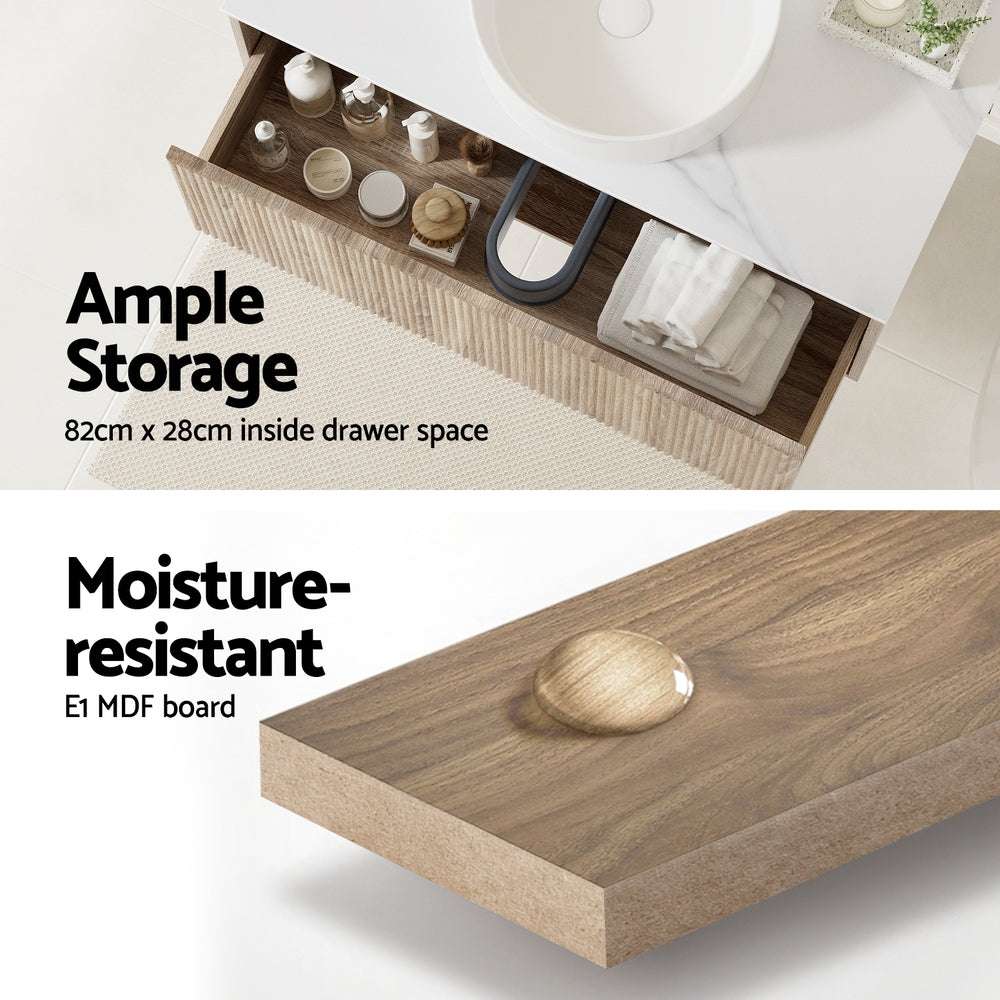 Vanity Unit 915mm with Basin Oak
