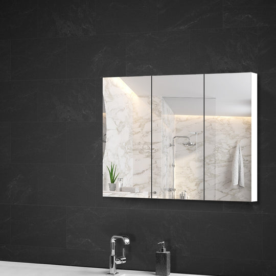Bathroom Vanity Mirror With Storage Cabinet - White - Bathroom Cabinets, Cupboards & Storage