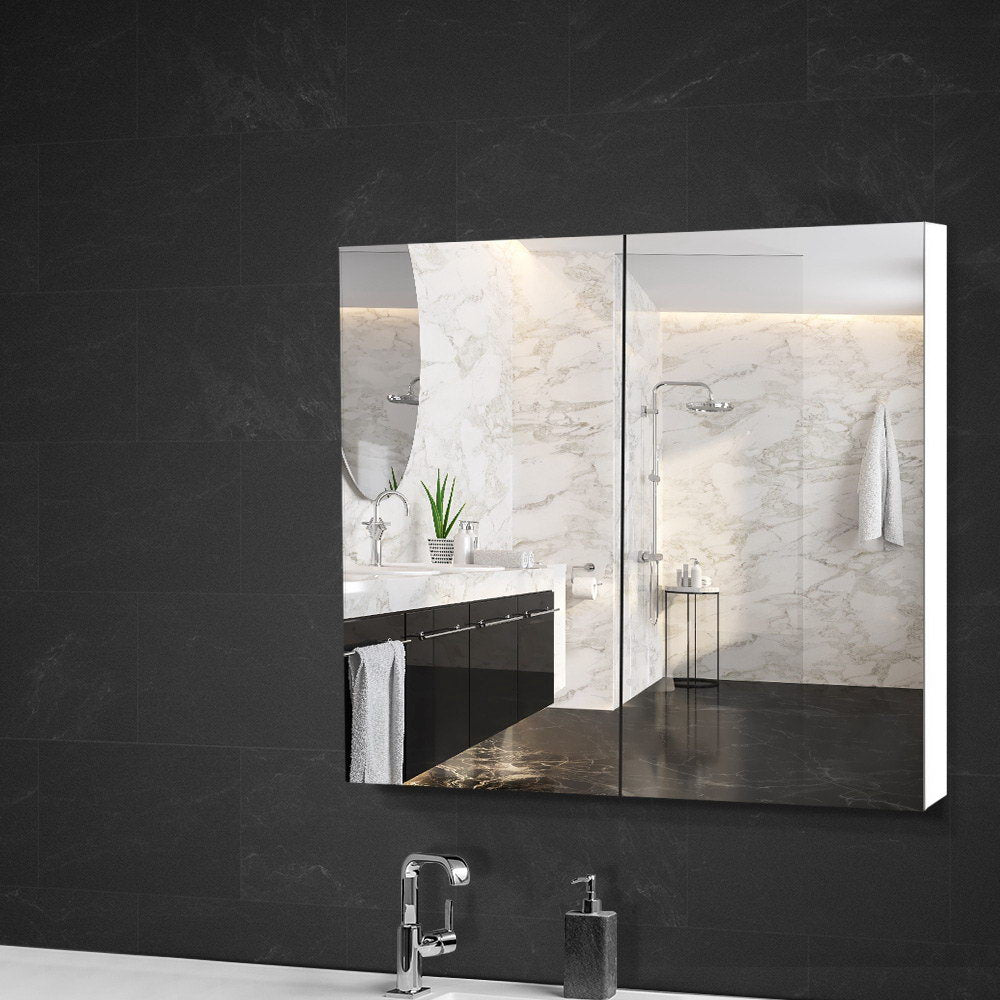 Bathroom Vanity Mirror Cabinet 750x720mm White