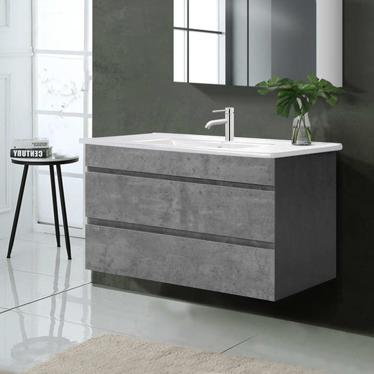 Vanity Unit 915mm with Basin Grey - Cefito Bathroom Cabinet Sink
