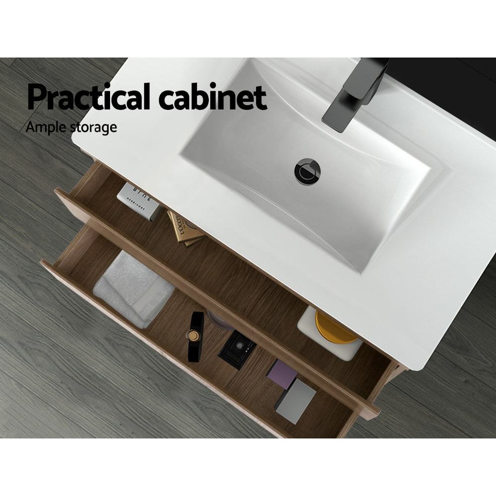 Vanity Unit 915mm with Basin Oak