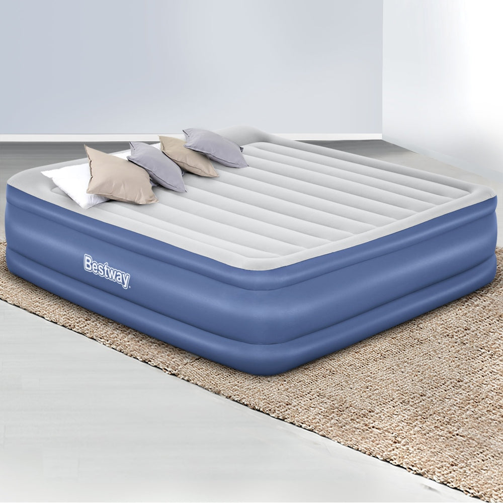 King Air Mattress Inflatable Bed 56cm Blue Airbed
