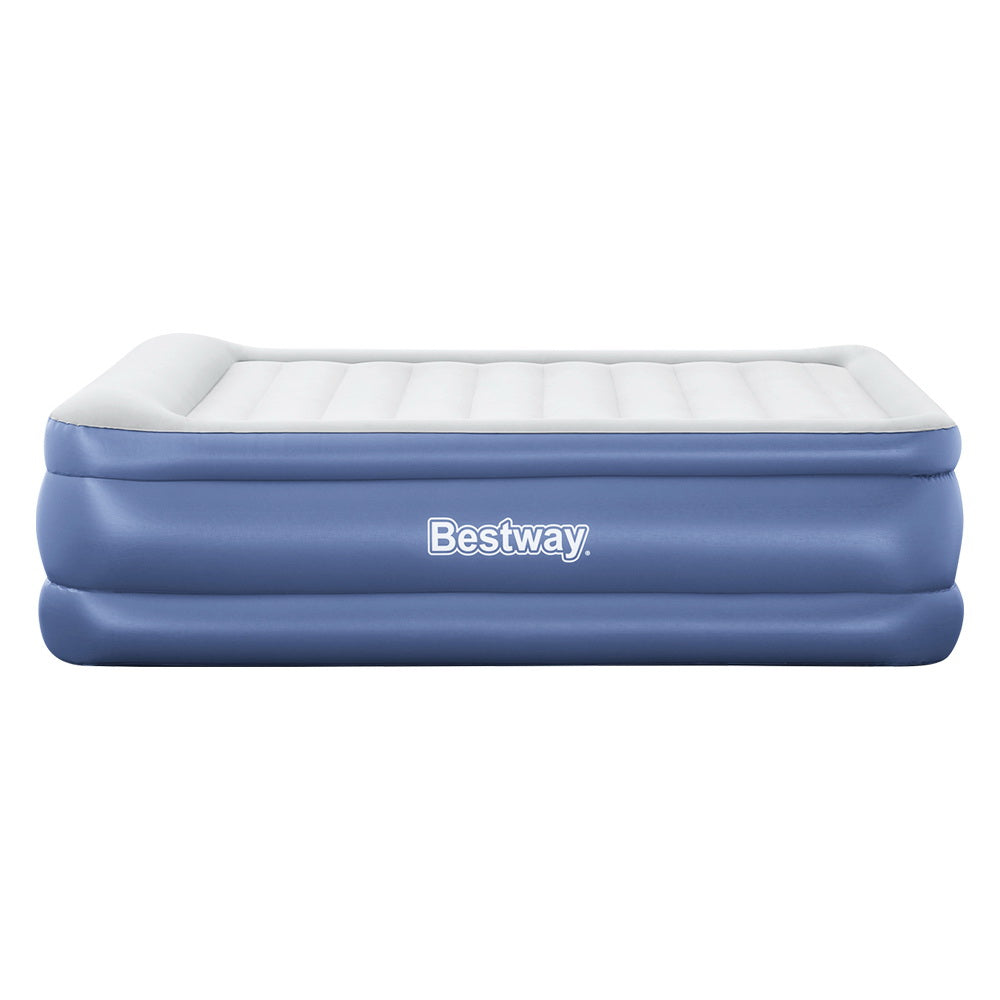 Queen Air Bed Inflatable Mattress 61cm Sleeping Mat Battery Built-in Pump