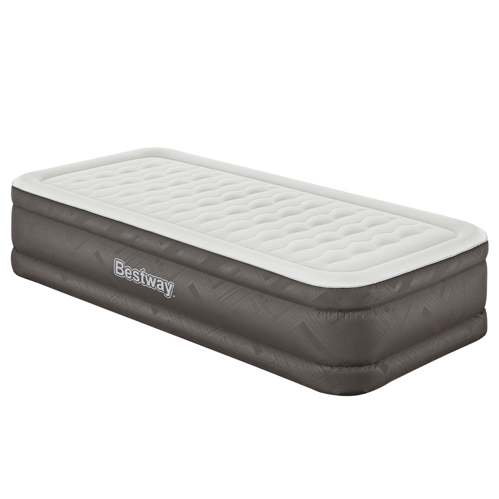 Inflatable Mattresses - Air Mattress Single Inflatable Bed 46Cm Airbed Grey