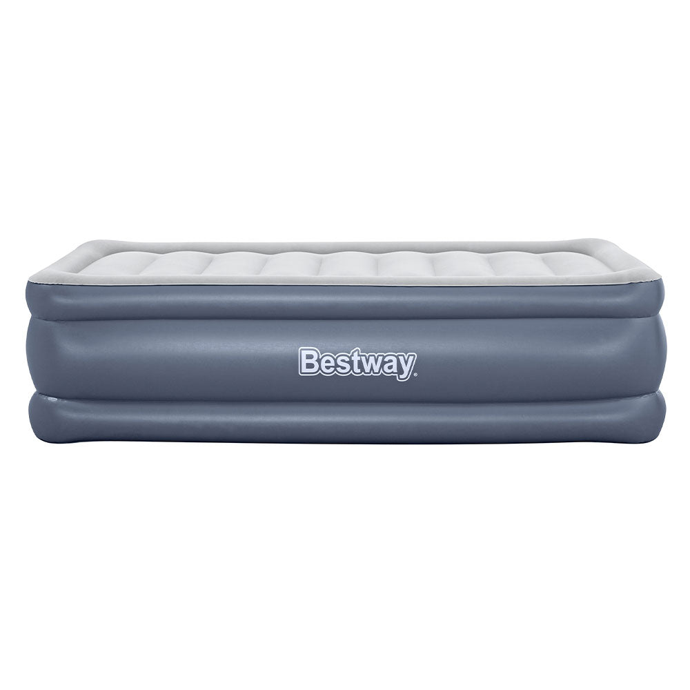 Single Inflatable Air Bed Built-in Pump Portable Camping Mattress (51CM)