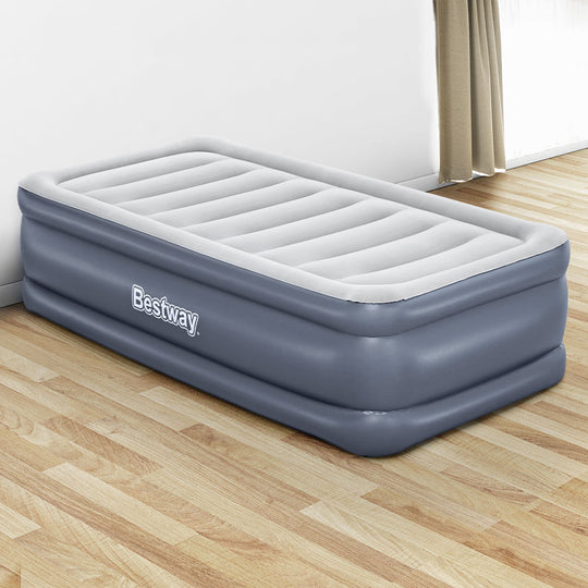 Single Inflatable Air Bed Built-in Pump Portable Camping