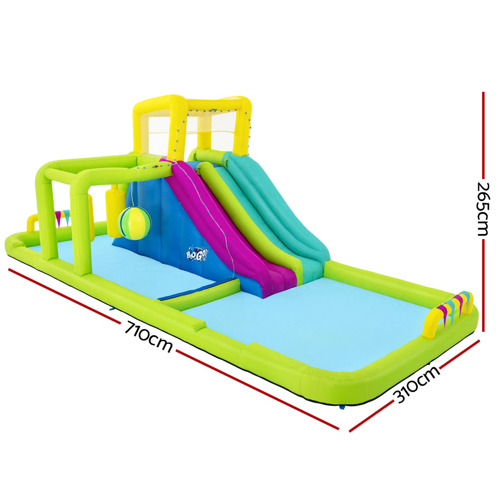 H2OGO Above ground kids play pool Slide Castle Playground 2,389 L,Durable and colourful
