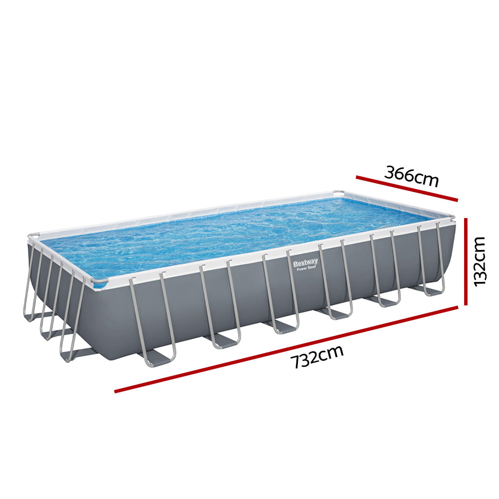 Steel Frame Above Ground Swimming Pool Set with Ladder Filter Pump 30045L