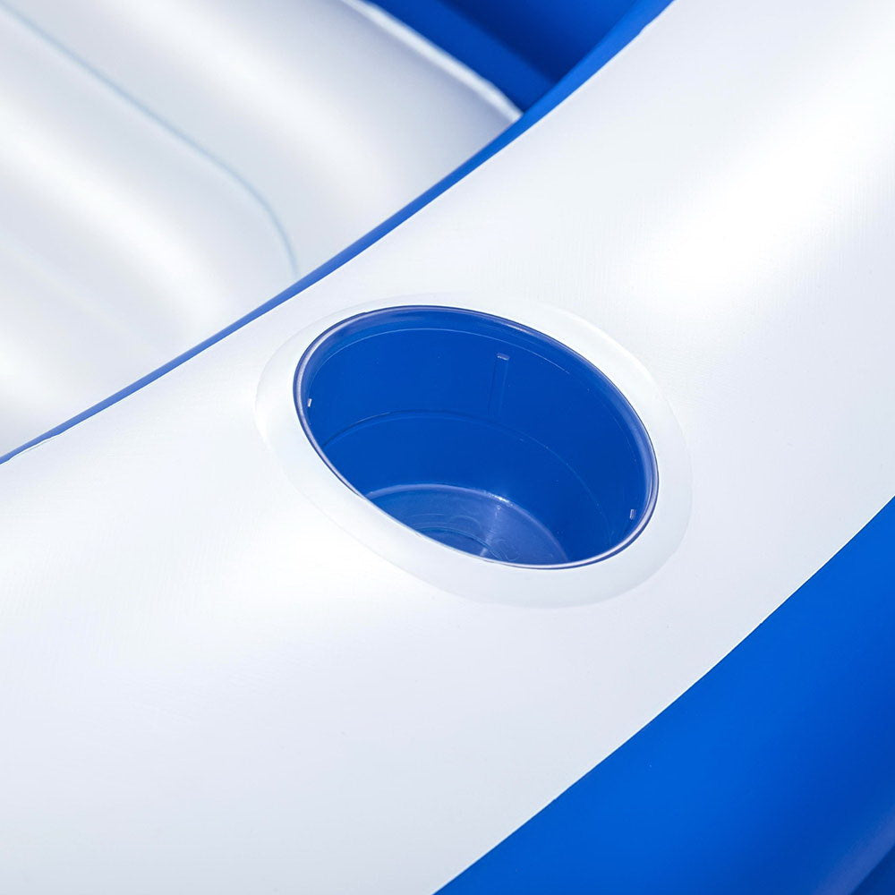 Kids Inflatable Pool Above Ground Pools Bench Seat Cup Holder 231X219Cm | Swimming Pools - photo 6