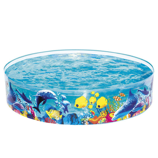 183X38Cm Round Above Ground Rigid Swimming Pool Undersea 946L - Bestway Kids Play Pools