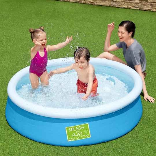 152X38Cm Round Inflatable Above Ground Swimming Pool 477L - Kids Play Pools Splash