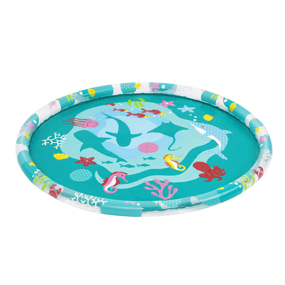 165Cm - Kids Round Inflatable Splash Pool Sprinkler Marine 165cm