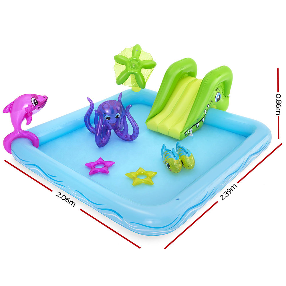 239X206X86Cm Inflatable Above Ground Swimming Play Pool 308L