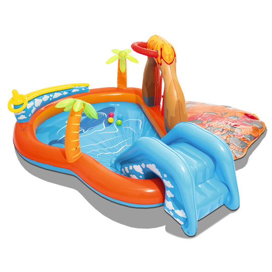 Swimming Pools - 265X265X104Cm Inflatable Above Ground Swimming Play Pool 208L