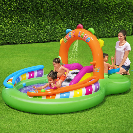 295X190X137Cm Inflatable Above Ground Swimming Play Pool 349L with Kids Kid Game