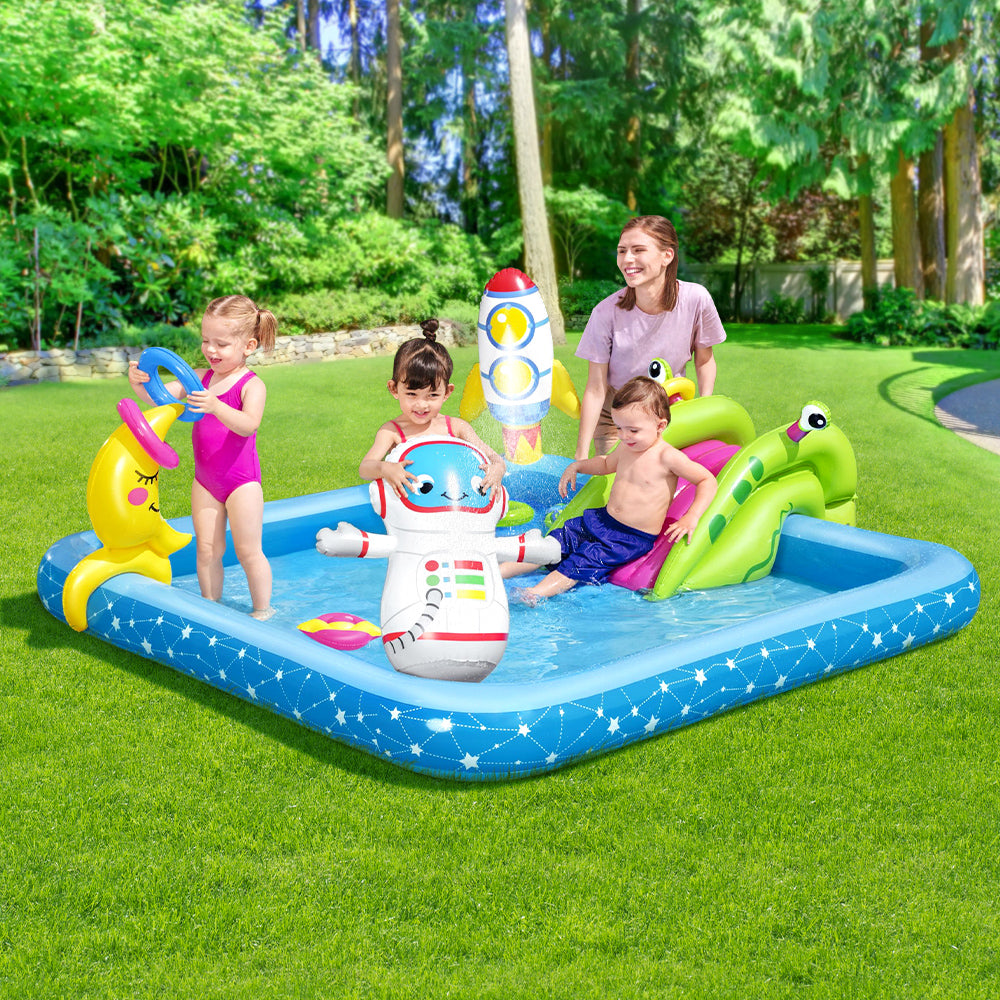 228X206X84Cm Inflatable Above Ground Swimming Play Pool 308L