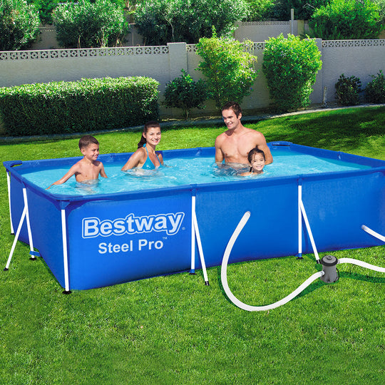 Swimming Pool 400X211X81Cm Steel Frame Above Ground Pools