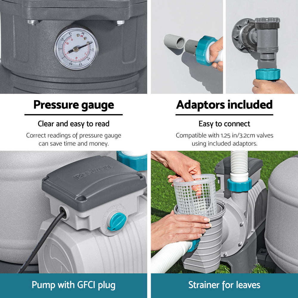 Pool Pump Sand Filter 3000Gph 11355L/H Pools Flowclear Filters | Swimming Pools - photo 6