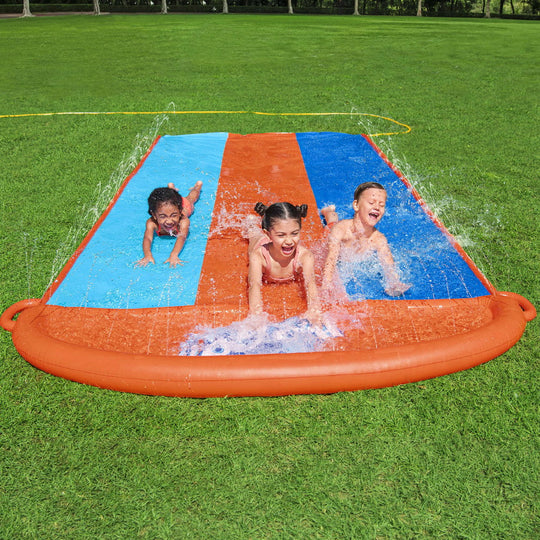 Water Slide Slip Kids 488Cm Triple Slides - Bestway Inflatable Splash Toy