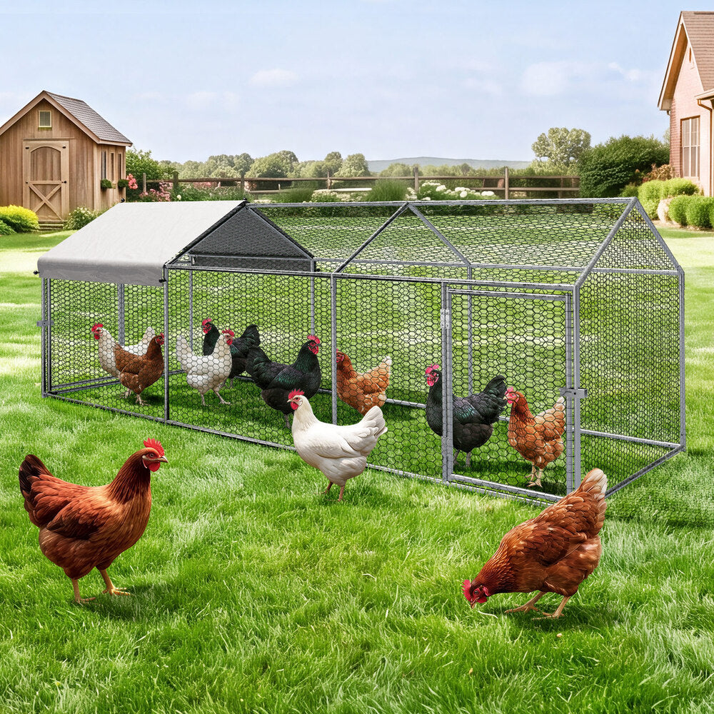 Chicken Coop Large Galvanised Steel 3x1x1cm